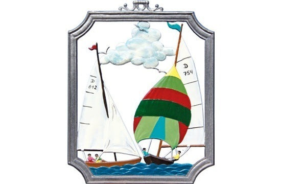 Wandbild Segelsport Zinnfigur von Wilhelm Schweizer