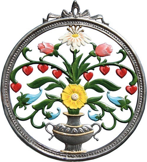Blumenvase Zinnfigur von Wilhelm Schweizer