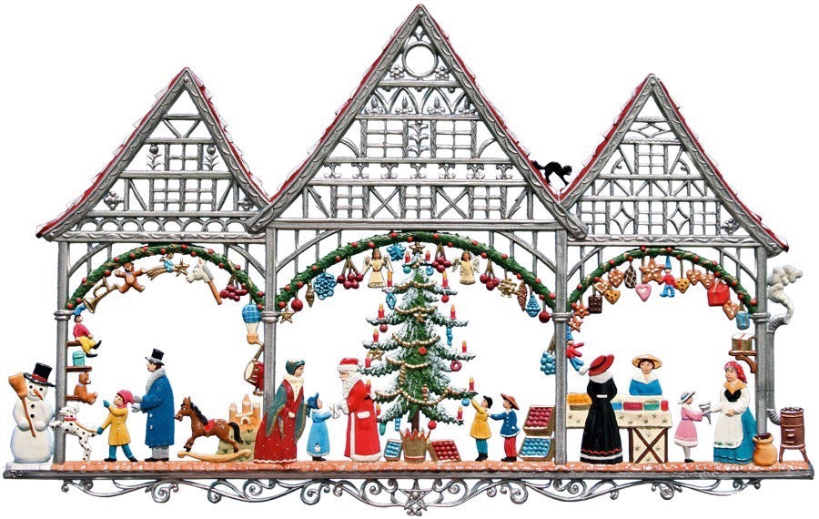 Weihnachtsmarkt Zinnfigur von Wilhelm Schweizer