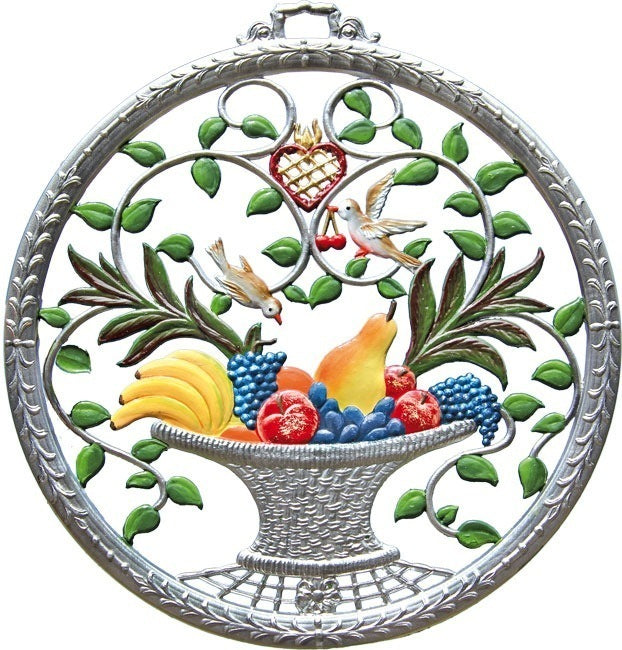 Wandtafel Obstkorb Zinnfigur von Wilhelm Schweizer